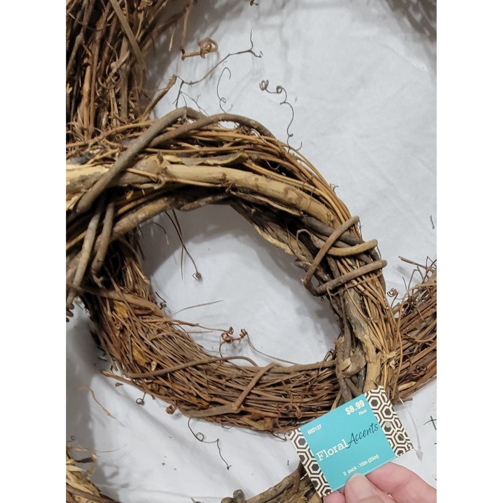 Natural Wreath Base Set of 8 Varies Sizes Spring Summer Fall Or Holiday New - Picture 5 of 13